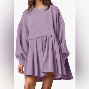 Lavender Sweatshirt Dress